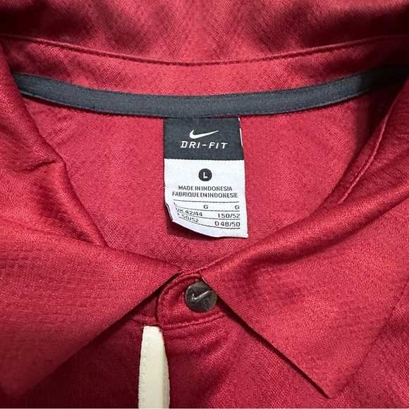 Nike Dri-Fit Alabama Crimson Tide Polo Shirt Red Men’s Size Large - Picture 4 of 7